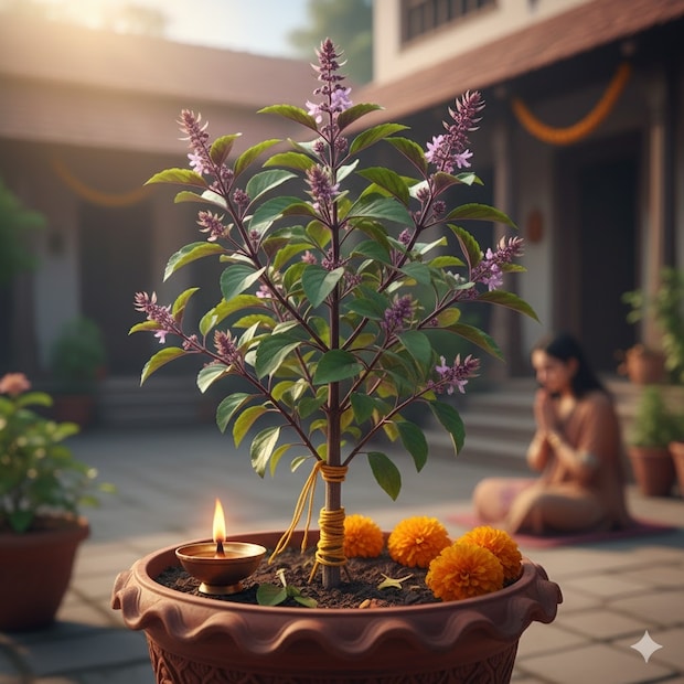 पिवळा धागा : नवीन वर्षाचा पहिला दिवस खूप शुभ मानला जातो. म्हणून या दिवशी तुळशीच्या रोपाला पिवळा धागा बांधावा. असे म्हटले जाते की पिवळा धागा बांधल्याने जीवनातील सर्व त्रास दूर होतात. धागा बांधताना तुळशी चालीसा वाचावी. या विधीचे पालन केल्याने देवी लक्ष्मी आणि भगवान विष्णू यांचे आशीर्वाद वर्षभर व्यक्तीवर राहतील.