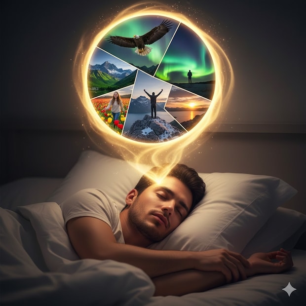 रात्री झोपताना लोकांना अनेकदा वेगवेगळी स्वप्ने पडतात. काही लोकांना सकाळी उठल्यानंतर ती आठवतात, तर काही जण ती विसरतात. स्वप्नांच्या शास्त्रानुसार, प्रत्येक स्वप्नाचा काही ना काही अर्थ असतो. ही स्वप्ने केवळ आपली कल्पना नसून आपल्या भविष्याबद्दल खोलवरचे संकेत देखील देतात. रात्री झोपताना लोकांना अनेकदा वेगवेगळी स्वप्ने पडतात. काही लोकांना सकाळी उठल्यानंतर ती आठवतात, तर काही जण ती विसरतात. स्वप्नांच्या शास्त्रानुसार, प्रत्येक स्वप्नाचा काही ना काही अर्थ असतो. ही स्वप्ने केवळ आपली कल्पना नसून आपल्या भविष्याबद्दल खोलवरचे संकेत देखील देतात.