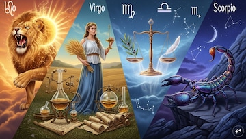 सिंह, कन्या, तूळ, वृश्चिक साप्ताहिक राशीभविष्य; तिसरा आठवडा आनंदाचा पण.. सिंह, कन्या, तूळ, वृश्चिक साप्ताहिक राशीभविष्य; तिसरा आठवडा आनंदाचा पण..