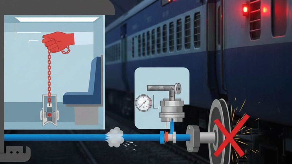 Chain Train System Indian Railway : ट्रेनमधील साखळी ओढताच ब्रेक कसे लागतात? ती ओढली तर ...