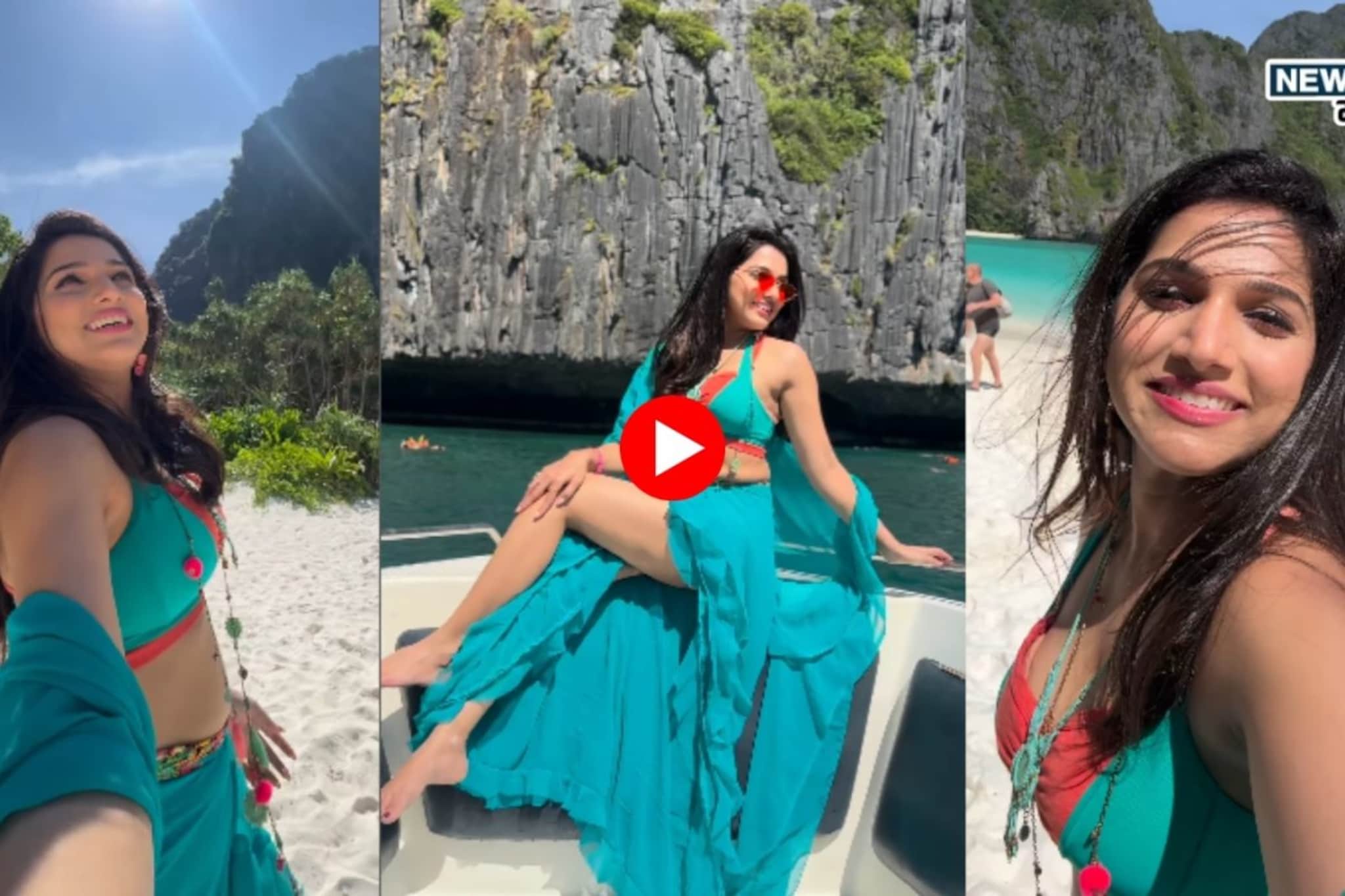 जान्हवी किल्लेकरने थेट गाठलं थायलंड, बीचवर दिसला हॉट बिकिनी लूक,VIDEO पाहिला का?