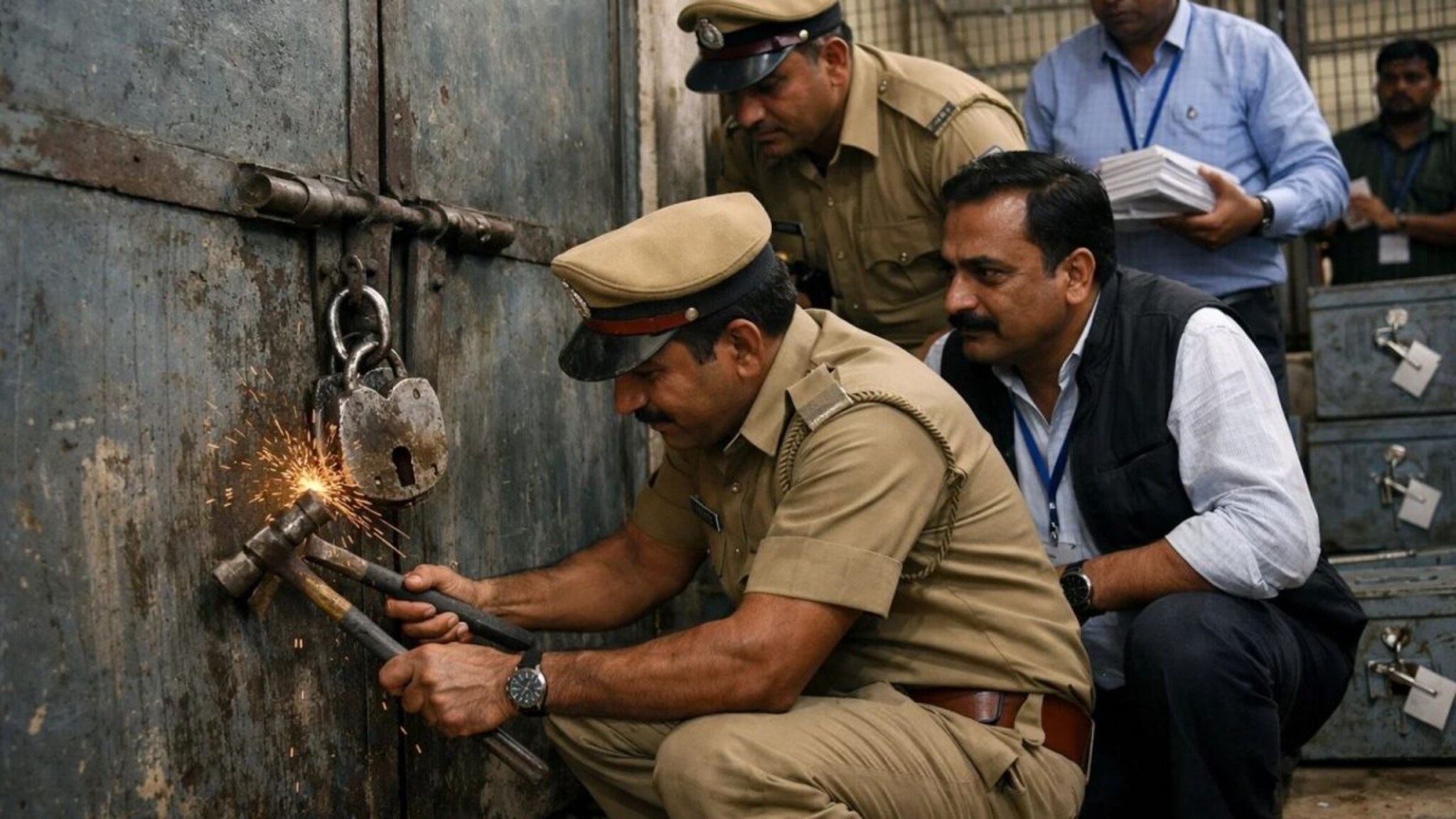 दुधनी नगरपरिषद मतमोजणीत मोठा गोंधळ; स्ट्राँग रूमची चावी हरवल्याने अखेर कुलूप तोडले