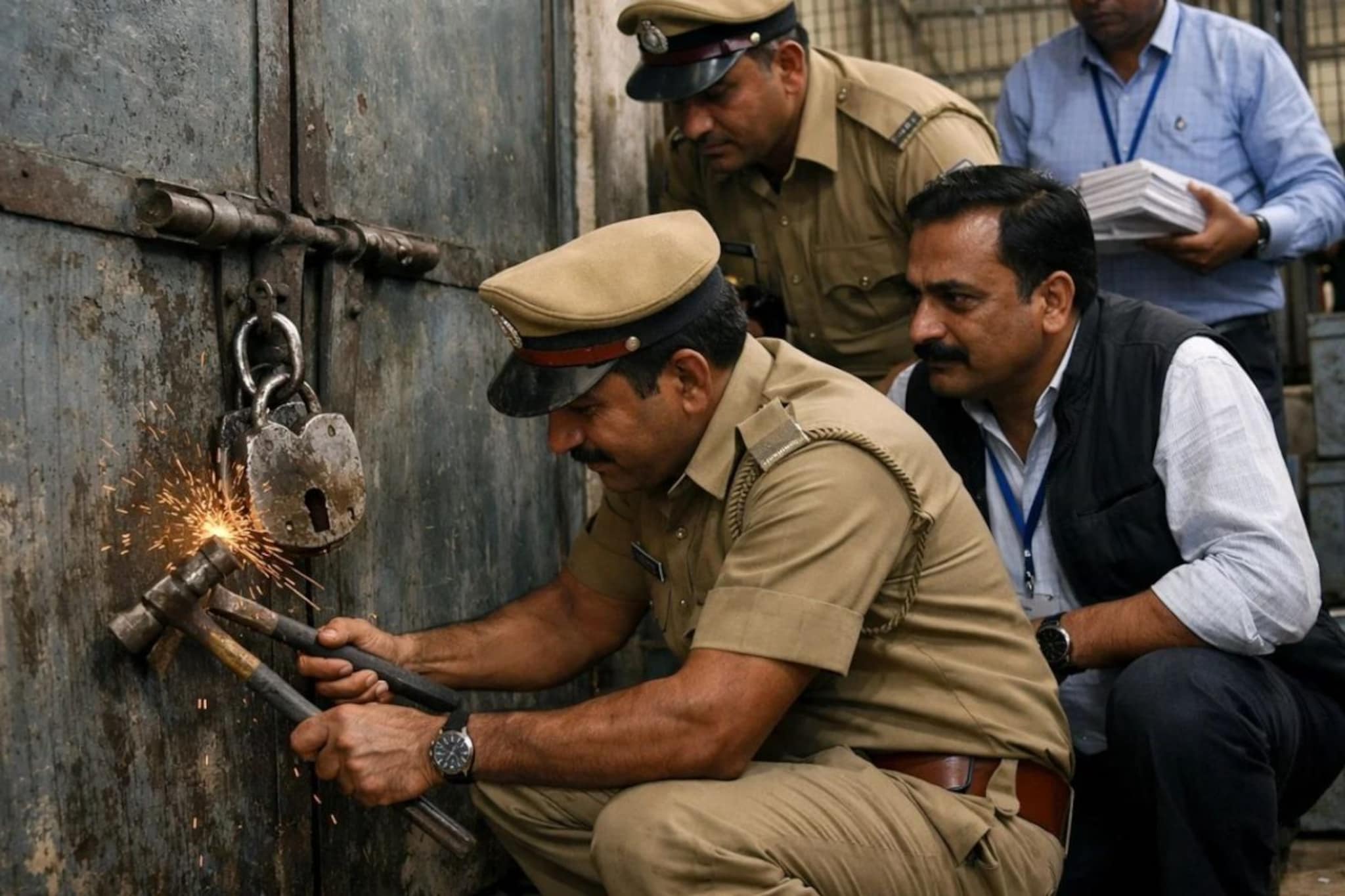 दुधनी नगरपरिषद मतमोजणीत मोठा गोंधळ; स्ट्राँग रूमची चावी हरवल्याने कुलूप तोडले