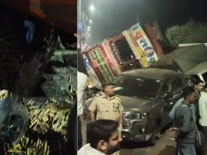 सुदैवाने, ट्रक जेव्हा उलटला तेव्हा तो बाजूला उभ्या असलेल्या बसवर आदळला. त्यामुळे ट्रक हा पूर्णपणे hyundai verna वर कोसळला नाही. त्यामुळे verna गाडीच्या चालकाला खिडकीतून बाहेर पडण्यास संधी मिळाली. 