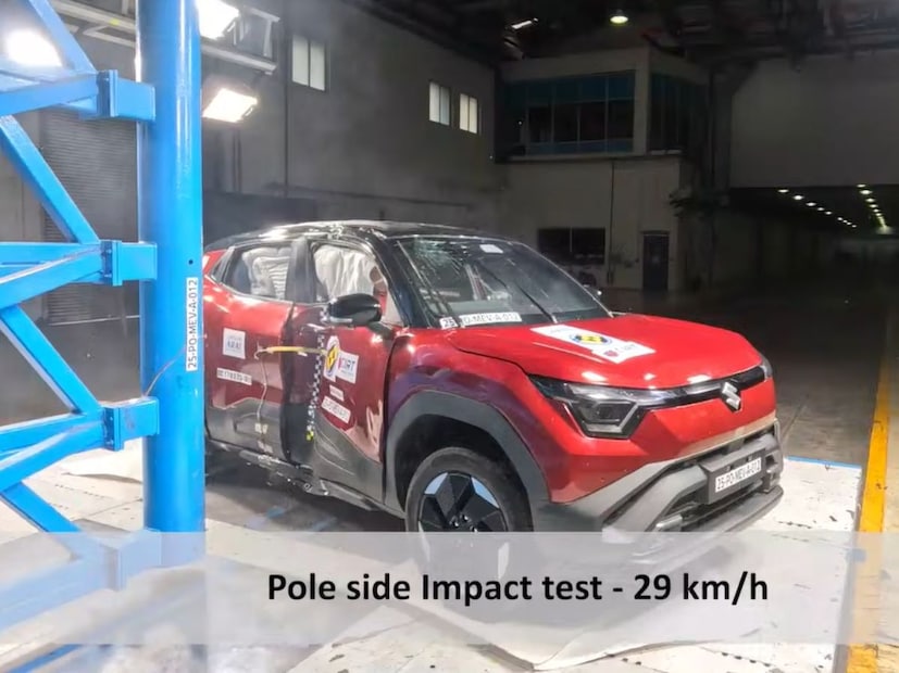 तर लहान मुलांच्या सेफ्टीमध्ये Maruti Suzuki E Vitara ला सर्वाधिक  49 पैकी 43 गूण मिळाले आहे.  या टेस्टमध्ये सुद्धा Maruti Suzuki E Vitara ला 5 स्टार सेफ्टी रेटिंग मिळाले आहे.