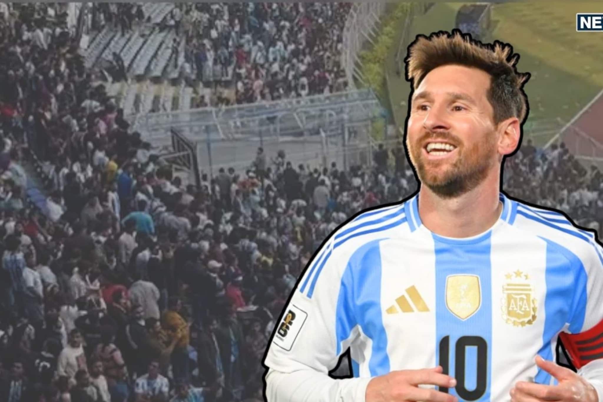 मेस्सीच्या फॅन्सचा तुफान राडा, 10 मिनिटांतच सोडावं लागलं मैदान, नेमकं काय घडलं? मेस्सीच्या फॅन्सचा तुफान राडा, 10 मिनिटांतच सोडावं लागलं मैदान, नेमकं काय घडलं?