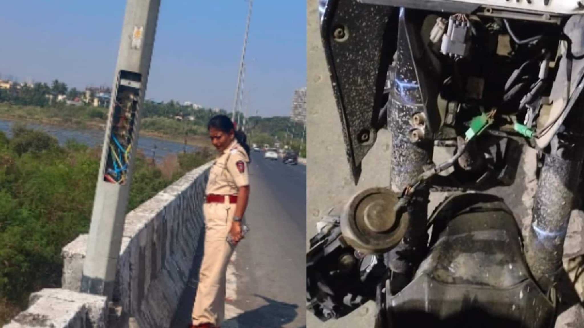 नायगाव उड्डाण पुलावरून दुचाकी कोसळली, तरणाबांड पोरगा जागेवर गेला