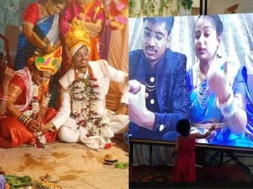 अचानक फ्लाईट रद्द झाल्याने स्वत:च्याच रिसेप्शनला ऑनलाईन हजेरी