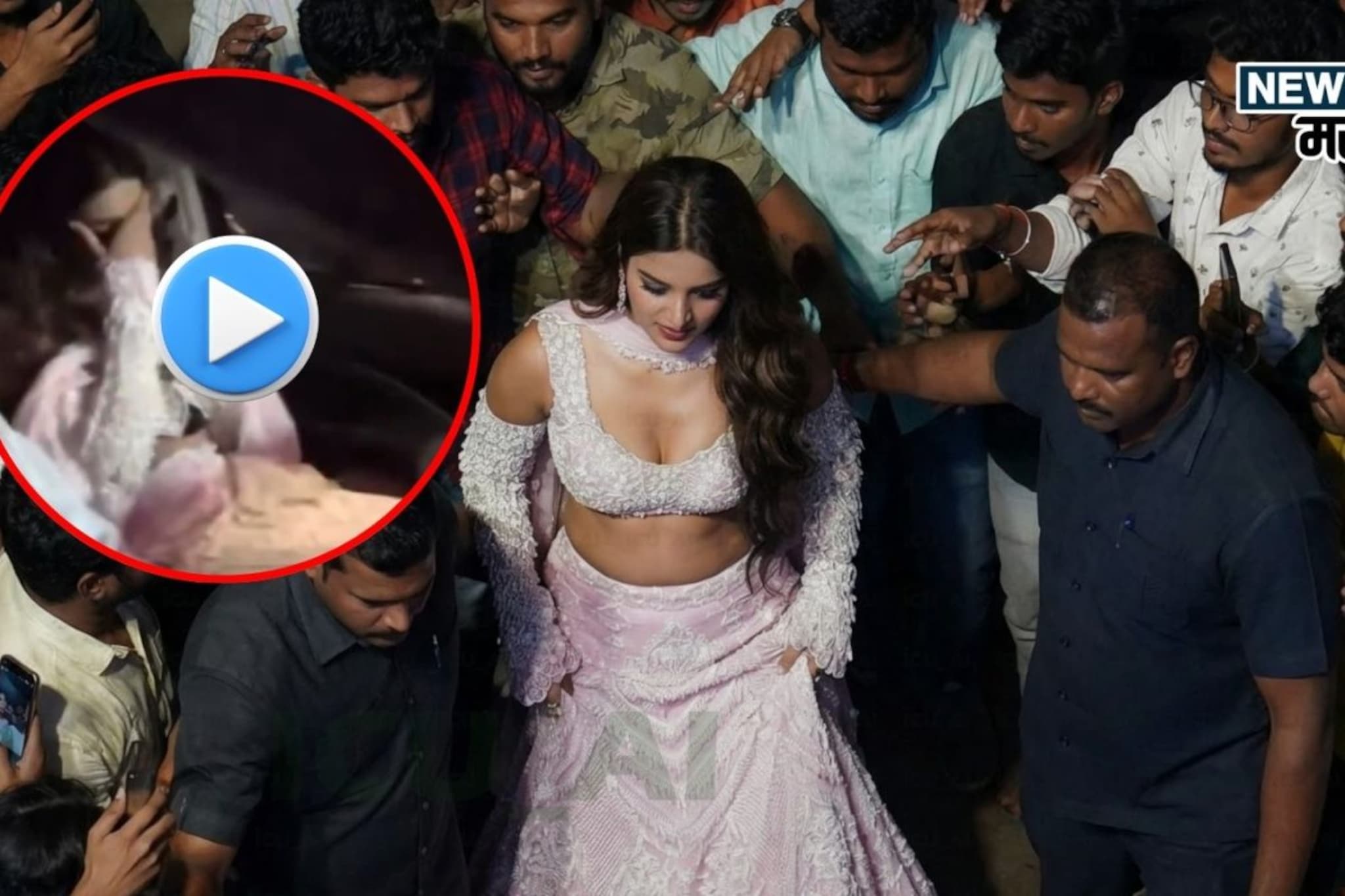 कार थांबवून चाहत्यांचा हंगामा; गर्दीत अडकली प्रभासची हिरोईन, घडलं भयंकर, VIDEO