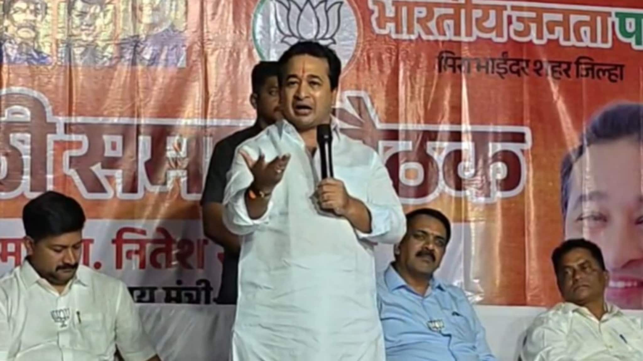 ...नाहीतर 'ते' पायावर जाणार नाही, नितेश राणेंचं मिरा भाईंदरच्या सभेत वादग्रस्त वक्तव्य