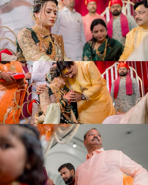 प्राजक्ताचे लग्नातील सगळे विधी उत्तमरित्या पाडले. पण मुलीचं लग्न म्हटलं की आई - वडिलांसाठी सर्वात भावुक क्षण असतो तो म्हणजे लेकीचं कन्यादान आणि तिची पाठवणी. 