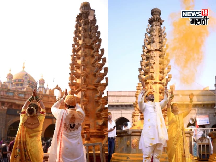 प्राजक्ताने विवाहानंतर 3 डिसेंबरला या दोघांनी जेजुरी येथील खंडोबाचे दर्शन घेतलं. महाराष्ट्रात श्रद्धेची पवित्र मानली जाणारी ही जागा  नव्या जीवनाची सुरुवात करण्यासाठी शुभ मानली जाते. त्यामुळेच प्राजक्ता व शंभुराज यांनीही या देवस्थानाला भेट देत आशीर्वाद घेतले.