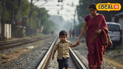 आई आणि चिमुरड्याचा मृत्यू (AI Image ) आई आणि चिमुरड्याचा मृत्यू (AI Image )