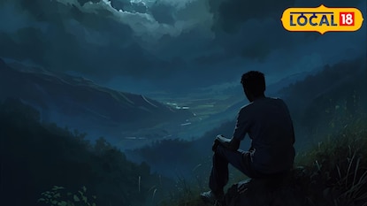 रात्रभर कड्यावर अडकला (Canva Image) रात्रभर कड्यावर अडकला (Canva Image)