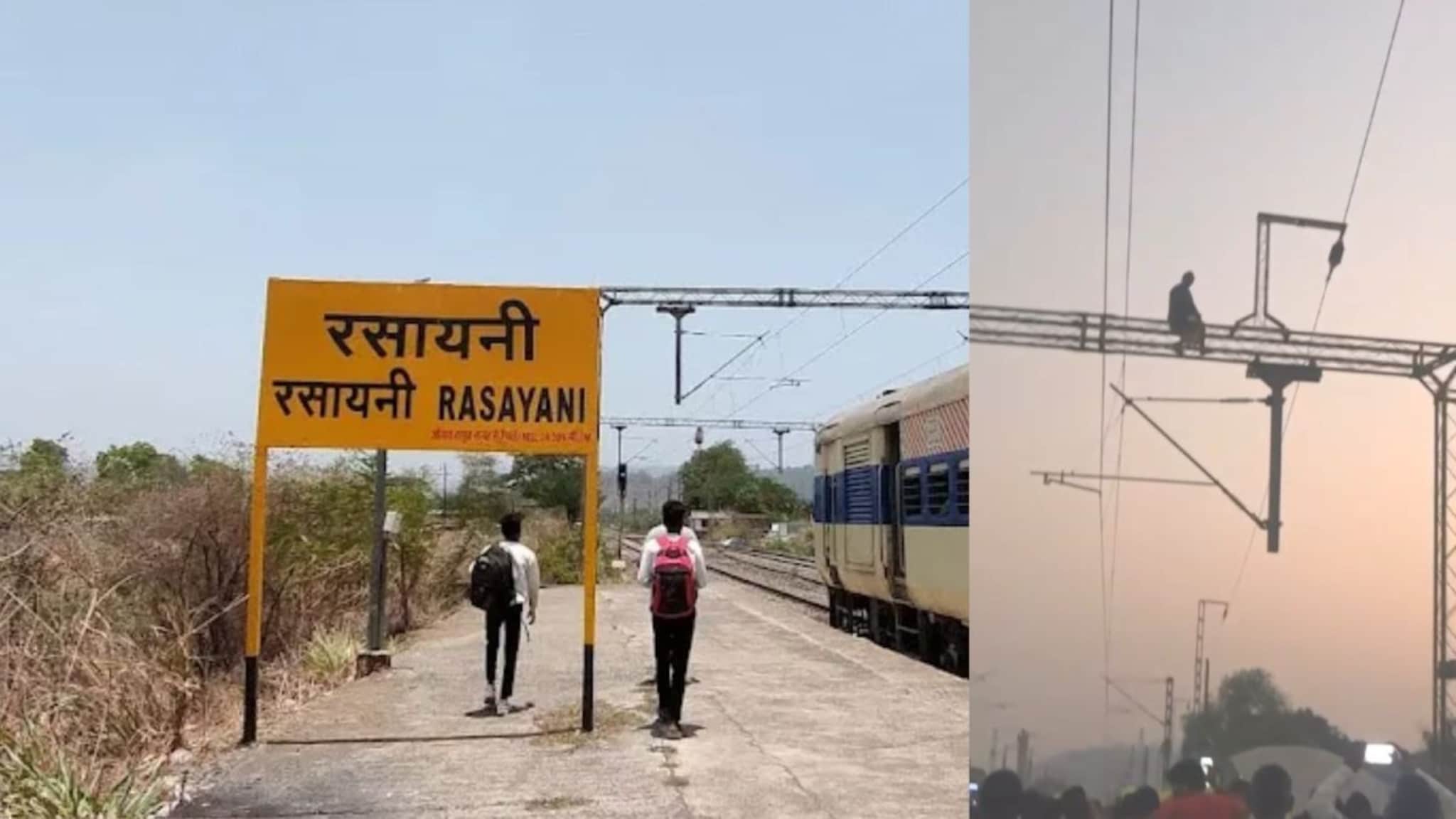 मालकाने पगार दिला नाही म्हणून विजेच्या पोलवर चढला, त्याला वाचवण्यासाठी तो आला...