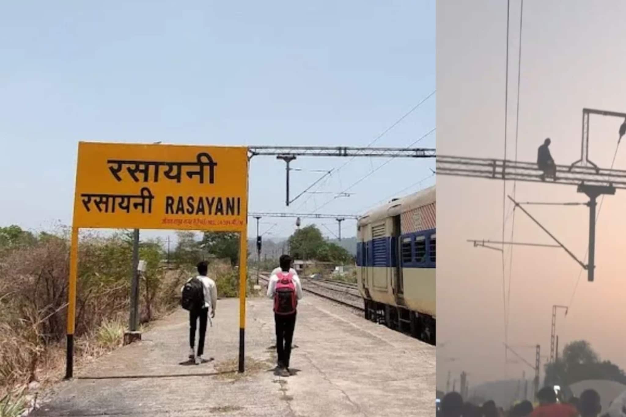 मालकाने पगार दिला नाही म्हणून विजेच्या पोलवर चढला, त्याला वाचवण्यासाठी तो आला...