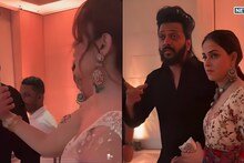 रिया चक्रवर्तीने लावला रितेशच्या चेहऱ्याला हात, रागाने लाल झाली जिनिलिया! पार्टीतला 'तो' VIDEO VIRAL