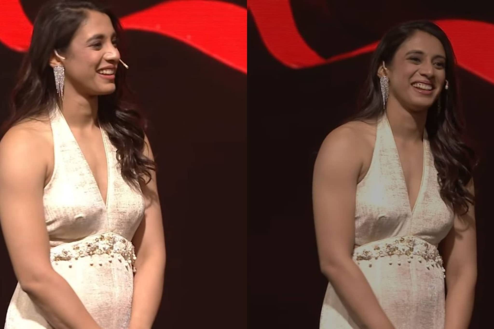 गालावर खळी, चेहऱ्यावर तेज, पांढऱ्या वन पीसमध्ये अवतरली स्मृती, घायाळ करणारे फोटो गालावर खळी, चेहऱ्यावर तेज, पांढऱ्या वन पीसमध्ये अवतरली स्मृती, घायाळ करणारे फोटो