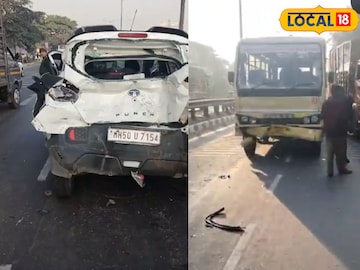 नवले पुलावर पुन्हा अपघात 