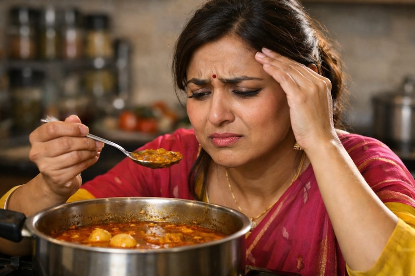 आपले स्वयंपाकघर असे ठिकाण आहे, जिथे प्रत्येक चुकीवर उपाय असतो. जास्त मीठ ही मोठी समस्या नाही, तर एक छोटीशी चूक आहे, जी काही सोप्या घरगुती स्वयंपाकघरातील टिप्स वापरून क्षणार्धात दुरुस्त करता येते. आज आम्ही असे पाच विश्वसनीय आणि प्रभावी उपाय शेअर करत आहोत, जे तुमच्या जेवणाची चव संतुलित करतील आणि तुमचा ताण कमी करतील. आपले स्वयंपाकघर असे ठिकाण आहे, जिथे प्रत्येक चुकीवर उपाय असतो. जास्त मीठ ही मोठी समस्या नाही, तर एक छोटीशी चूक आहे, जी काही सोप्या घरगुती स्वयंपाकघरातील टिप्स वापरून क्षणार्धात दुरुस्त करता येते. आज आम्ही असे पाच विश्वसनीय आणि प्रभावी उपाय शेअर करत आहोत, जे तुमच्या जेवणाची चव संतुलित करतील आणि तुमचा ताण कमी करतील.