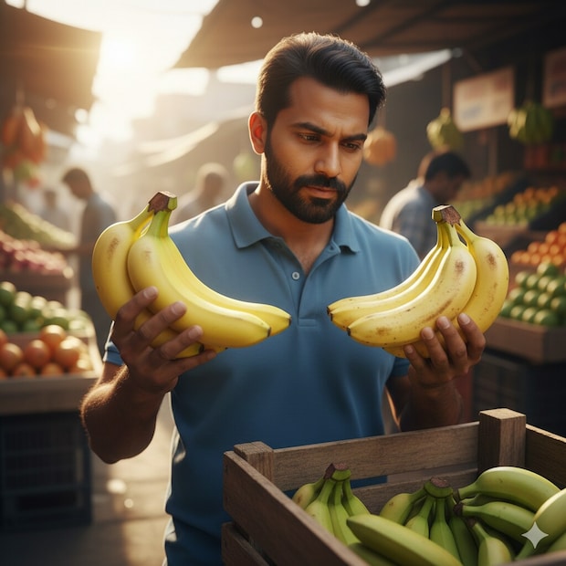 एक जागरूक ग्राहक म्हणून, केमिकलने पिकवलेली केळी आणि नैसर्गिकरित्या पिकलेली केळी यामधील फरक ओळखणे अत्यंत आवश्यक आहे. येथे 5 असे सोपे आणि अचूक उपाय दिले आहेत, ज्यांच्या मदतीने पुढच्या वेळी केळी खरेदी करताना तुम्ही स्वतःला आणि तुमच्या कुटुंबाला सुरक्षित ठेवू शकता. एक जागरूक ग्राहक म्हणून, केमिकलने पिकवलेली केळी आणि नैसर्गिकरित्या पिकलेली केळी यामधील फरक ओळखणे अत्यंत आवश्यक आहे. येथे 5 असे सोपे आणि अचूक उपाय दिले आहेत, ज्यांच्या मदतीने पुढच्या वेळी केळी खरेदी करताना तुम्ही स्वतःला आणि तुमच्या कुटुंबाला सुरक्षित ठेवू शकता.