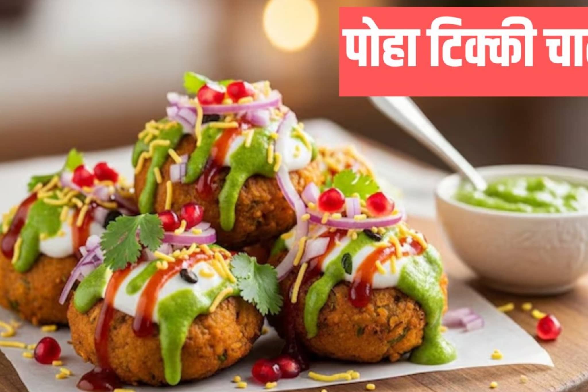 बटाट्याऐवजी बनवा हेल्दी पोहा टिक्की चाट! चवीला भन्नाट,वेट लॉसमध्ये फायदेशीर.. बटाट्याऐवजी बनवा हेल्दी पोहा टिक्की चाट! चवीला भन्नाट,वेट लॉसमध्ये फायदेशीर..