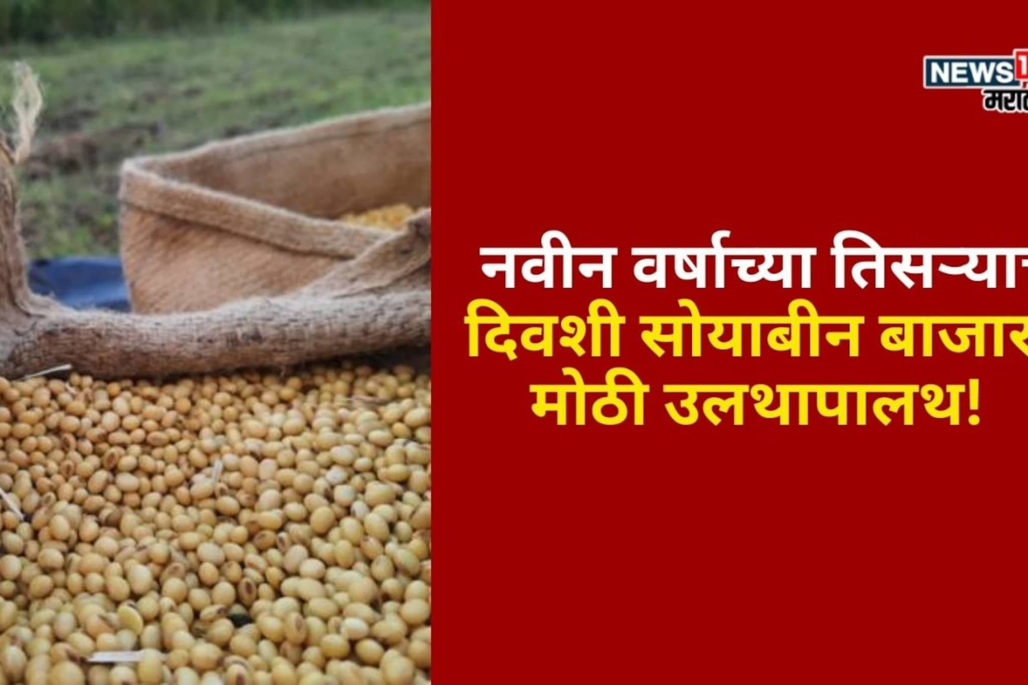 नवीन वर्षाच्या तिसऱ्याच दिवशी सोयाबीन बाजारात मोठी उलथापालथ! नवीन वर्षाच्या तिसऱ्याच दिवशी सोयाबीन बाजारात मोठी उलथापालथ!