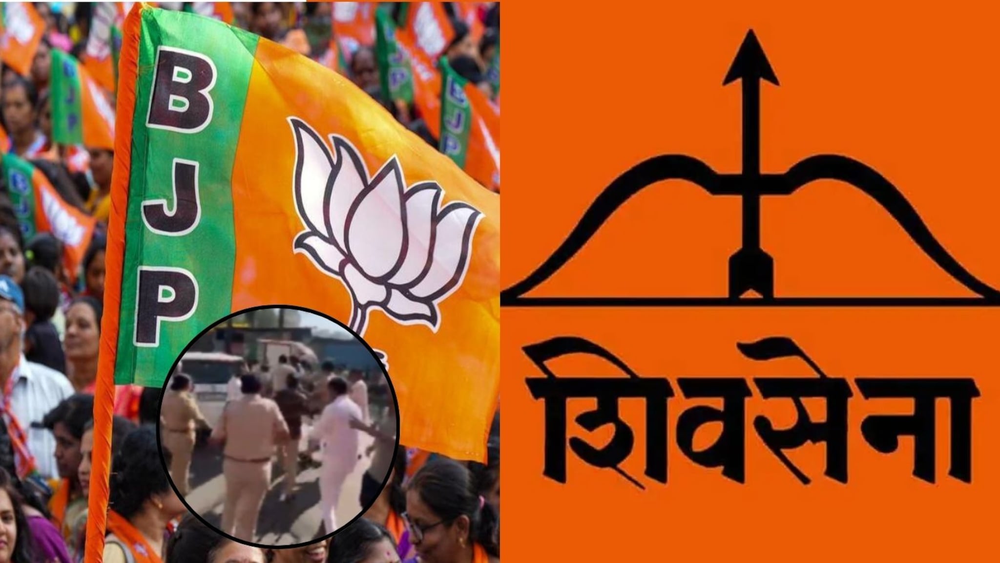 युवकाला अमानुष मारहाण , भाजप-शिवसेनेच्या कार्यकर्त्यांचा गोंधळ, VIDEO