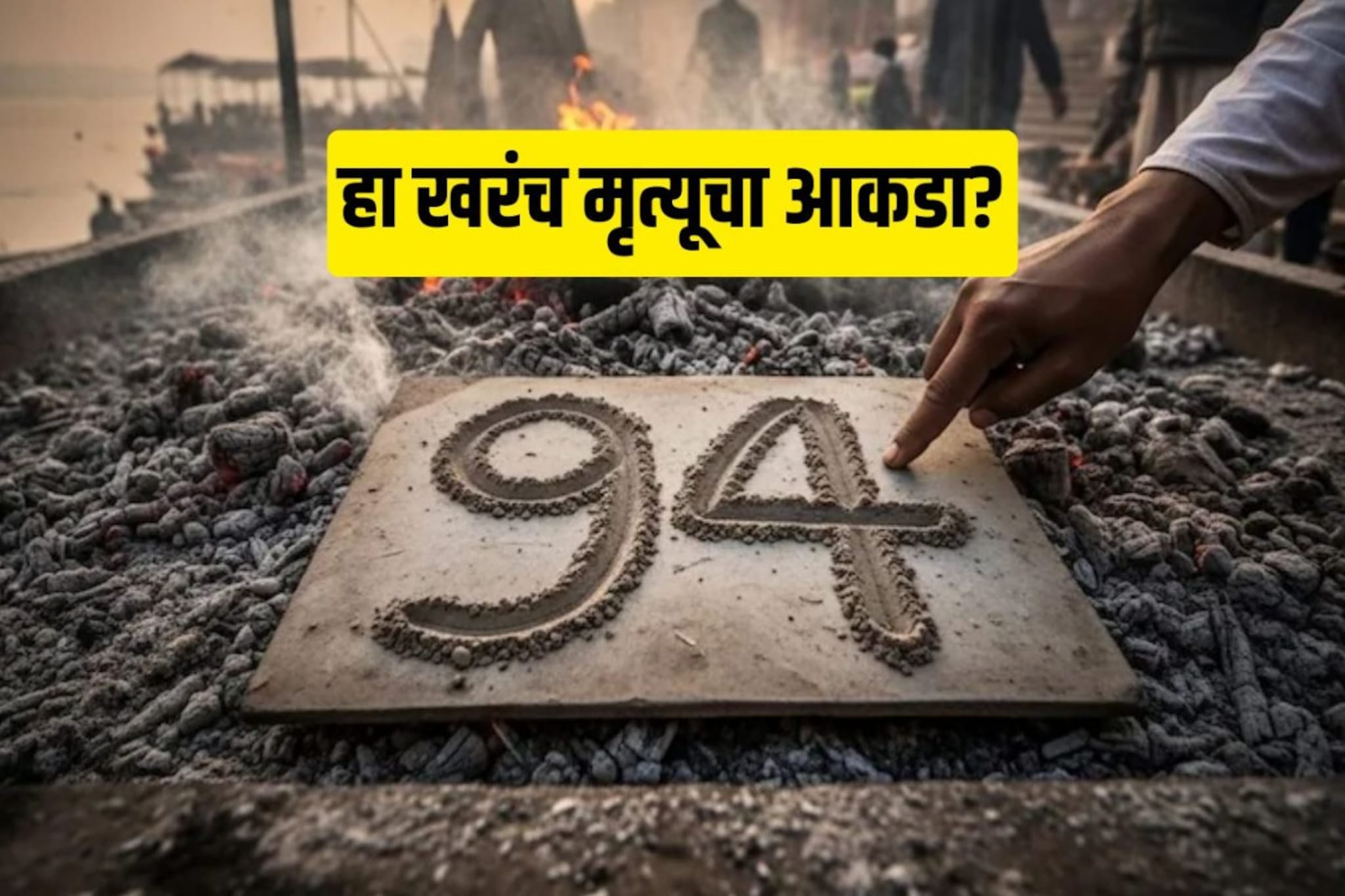 94 हा मृत्यूचा आकडा? मणिकर्णिका घाटावरील चितेवर का लिहिला जातो हा अंक? कारण समोर