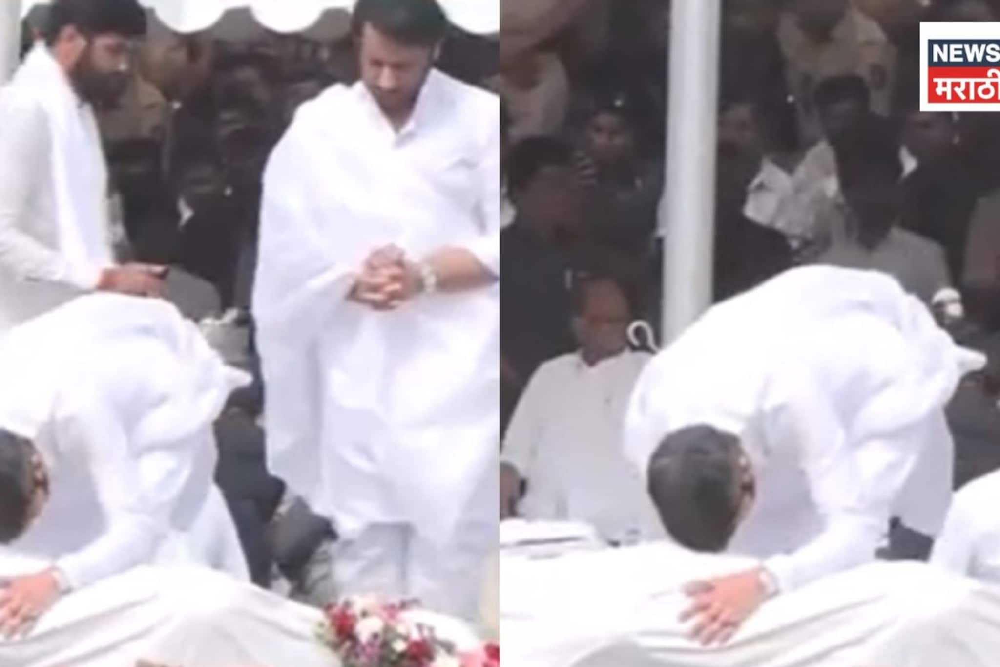 Ajit Pawar Funeral: पाया पडले...मिठी मारली...अजितदादांना लेकाकडून शेवटचा निरोप, डोळ्यात पाणी आणणारा Video