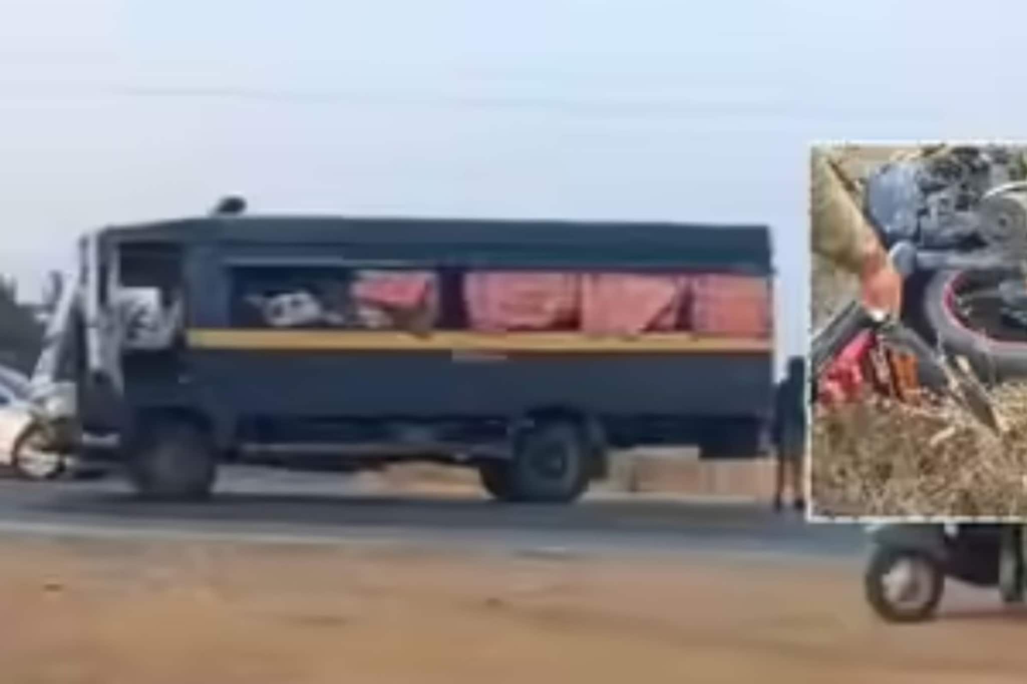 घोटाळेबाज कुटे दाम्पत्याला घेऊन जाणाऱ्या पोलीस व्हॅनच्या अपघातात एकाचा मृत्यू,