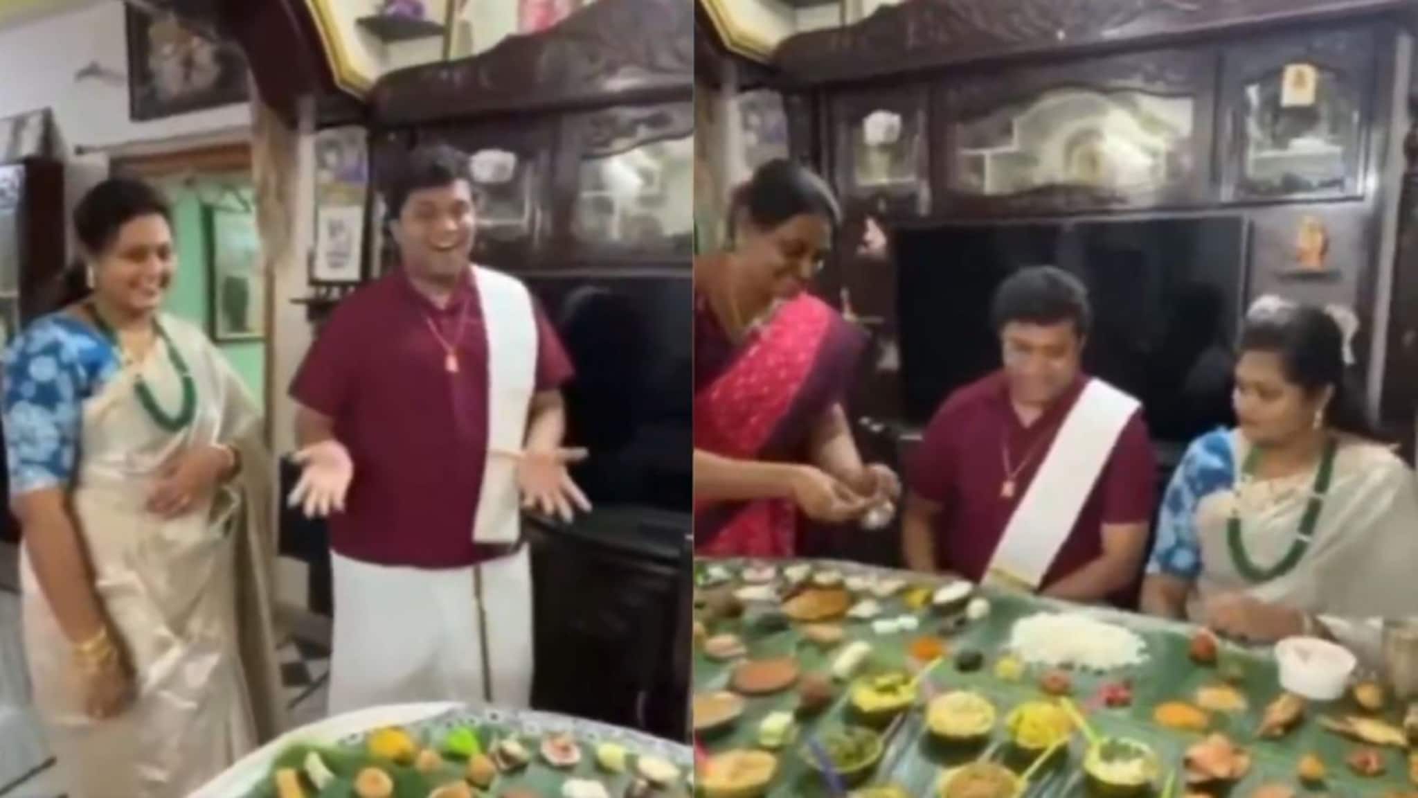 बापरे बाप! मोजून थकाल पण संपणार नाहीत, इतके पदार्थ; सासरी असं स्वागत, जावईही थक्क