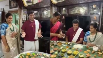 OMG! मोजून थकाल पण संपणार नाहीत, इतके पदार्थ; सासरी असं स्वागत, जावईही थक्क