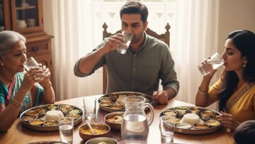 जेवताना पाणी का पिऊ नये, जेवणाच्या मधे मधे पाणी प्यायल्याने काय होतं?
