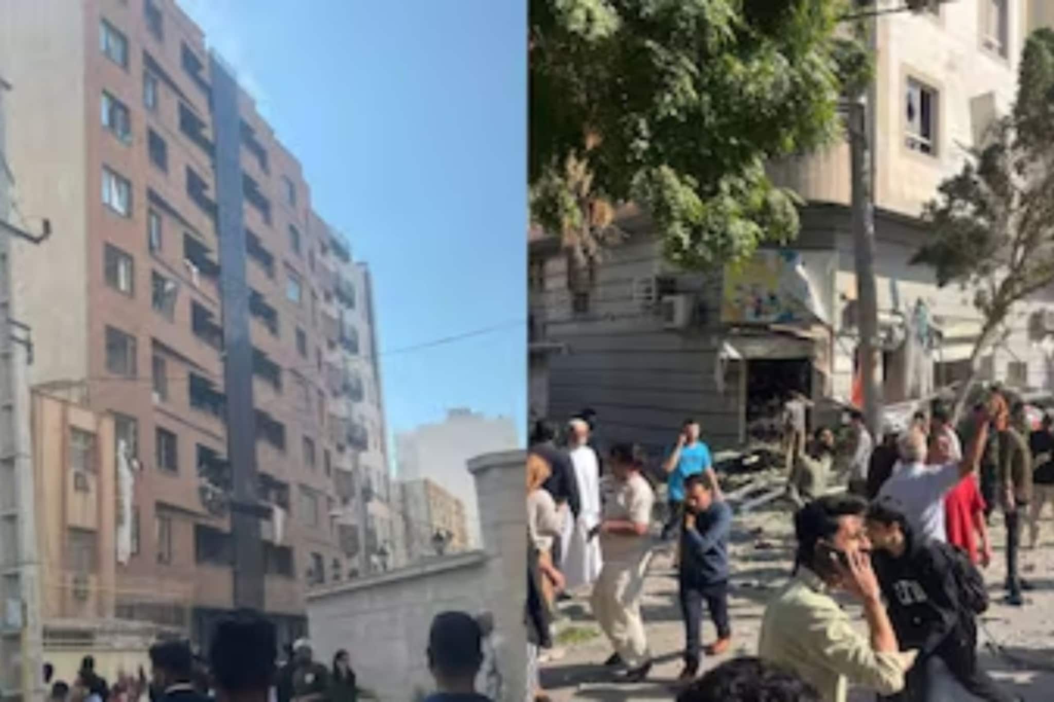 इराणमध्ये मोठा स्फोट, 8 मजली इमारत पत्त्यासारखी कोसळली, Buildingचे तुकडे उडाले