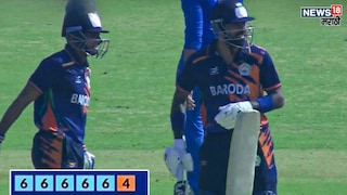 Hardik Pandya Century In Vijay Hazare trophy smash 5 sixes in row