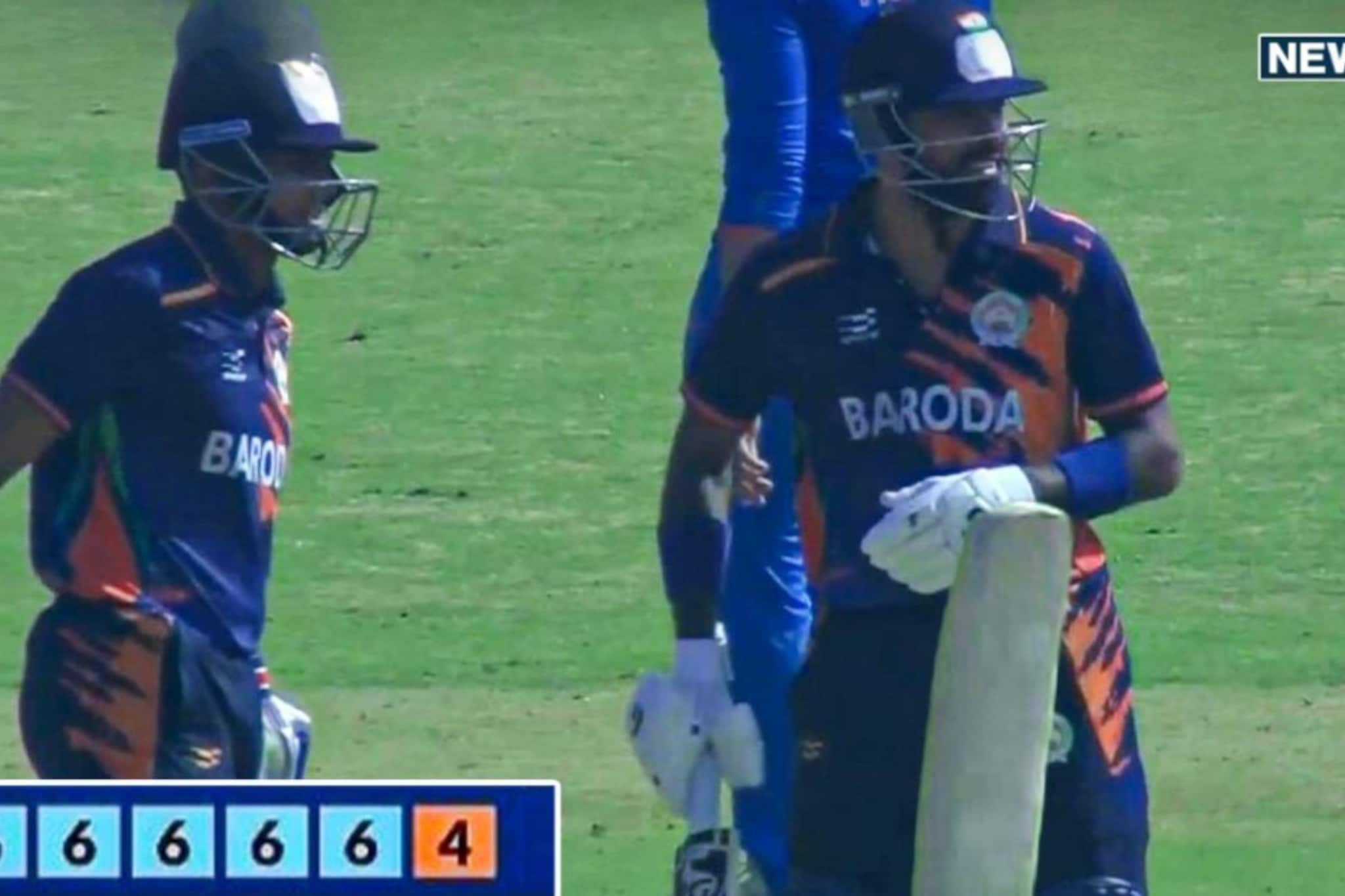 6,6,6,6,6,4... एकाच ओव्हरमध्ये सलग 5 सिक्स मारत Hardik Pandya ने ठोकली सेंच्युरी 6,6,6,6,6,4... एकाच ओव्हरमध्ये सलग 5 सिक्स मारत Hardik Pandya ने ठोकली सेंच्युरी