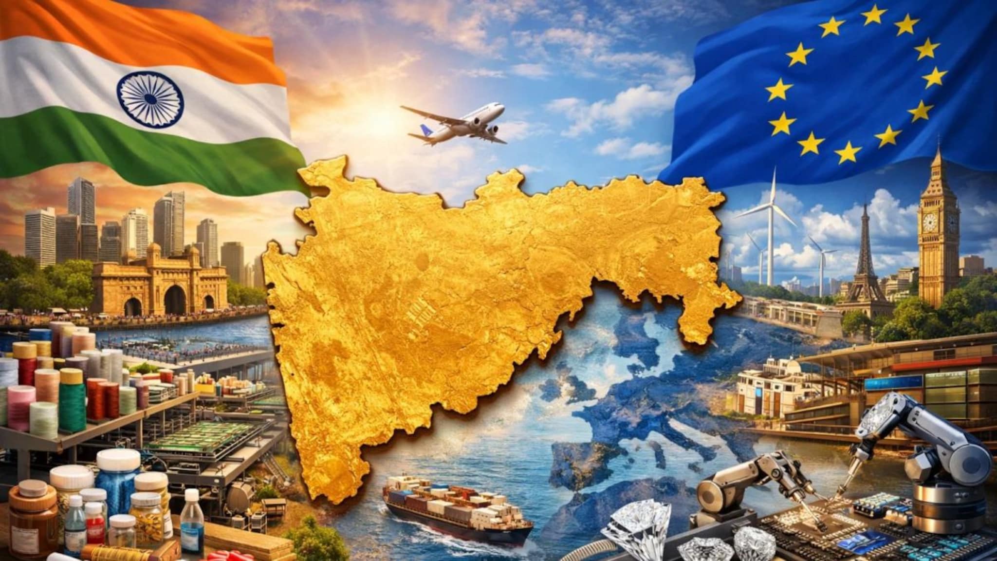 करार भारताचा, डबल फायदा महाराष्ट्राचा! इचलकरंजीला 'झिरो टॅरिफ'चा बूस्ट, कोल्हापूर-पुण्यासाठी गेम-चेंजर; मुंबई, ठाणे, रायगड होणार एक्स्पोर्ट हब