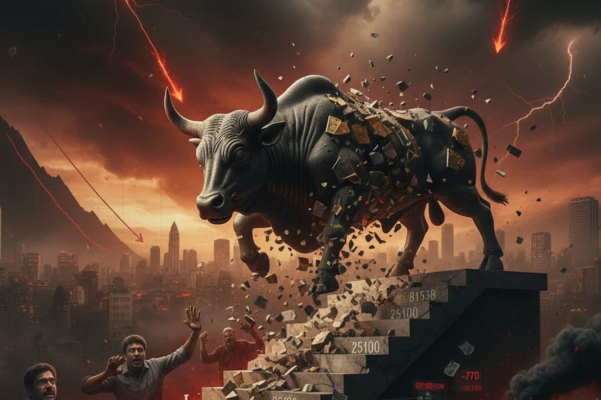 दलाल स्ट्रीटवर 'ब्लॅक फ्रायडे', गुंतवणूकदारांचे 6.90 लाख कोटी बुडाले