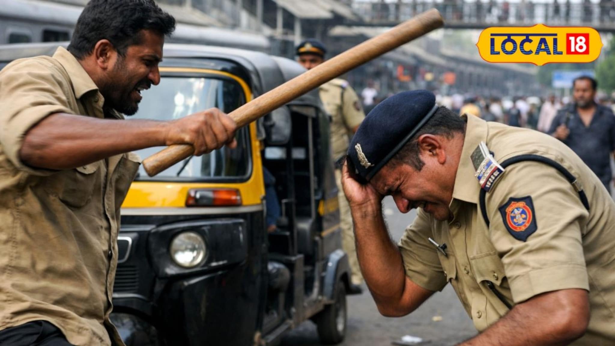 Kalyan News : कल्याण हादरलं! स्टेशनबाहेरून जात असताना पोलिसासोबत घडलं विपरीत; मुजोर रिक्षाचालकाला बेड्या Kalyan News : कल्याण हादरलं! स्टेशनबाहेरून जात असताना पोलिसासोबत घडलं विपरीत; मुजोर रिक्षाचालकाला बेड्या