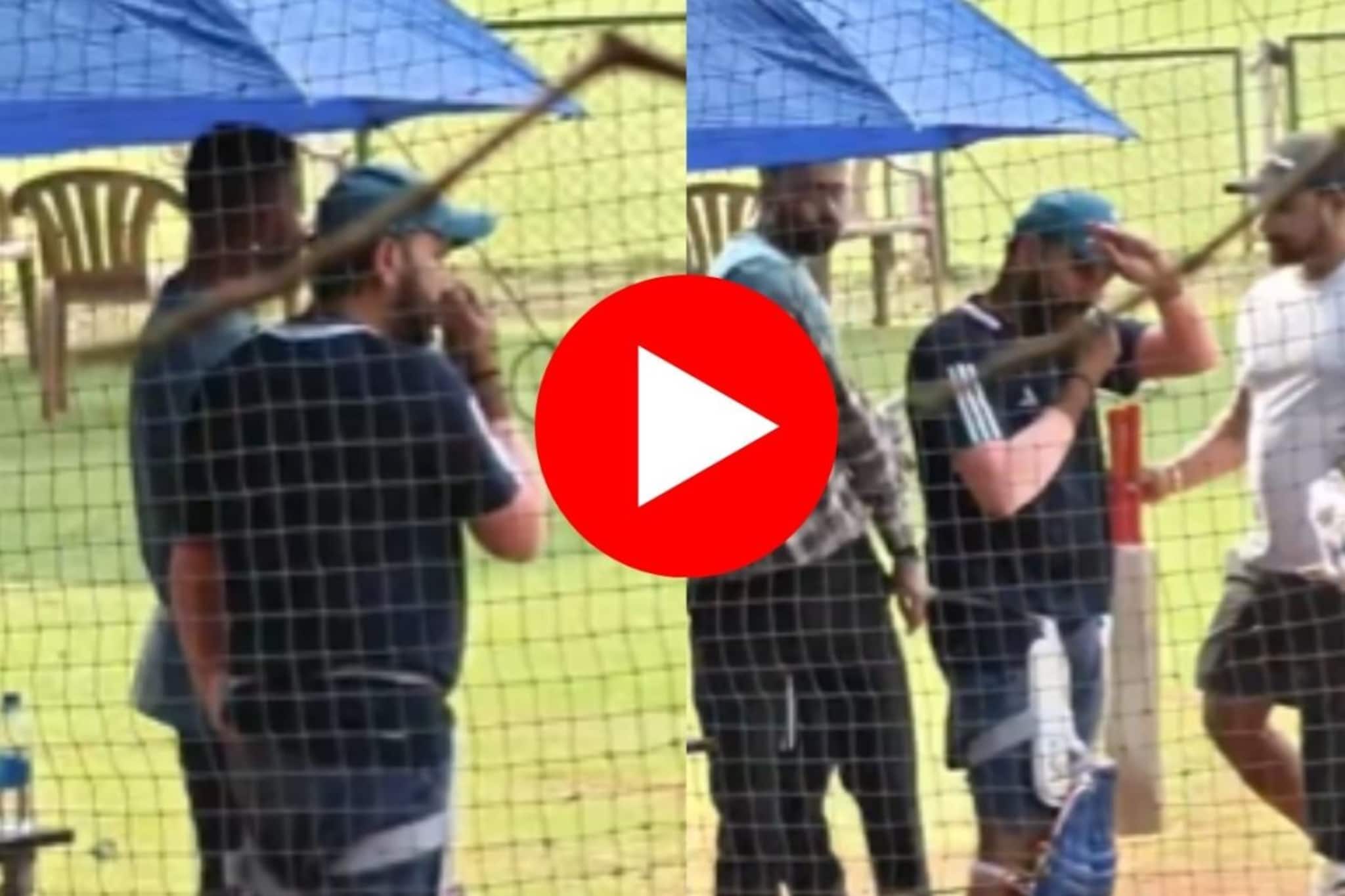 अरे नको रे...,चाहत्याने असं काय मागितलं की रोहितची सटकली, मुंबईच्या ग्राऊंडमधला