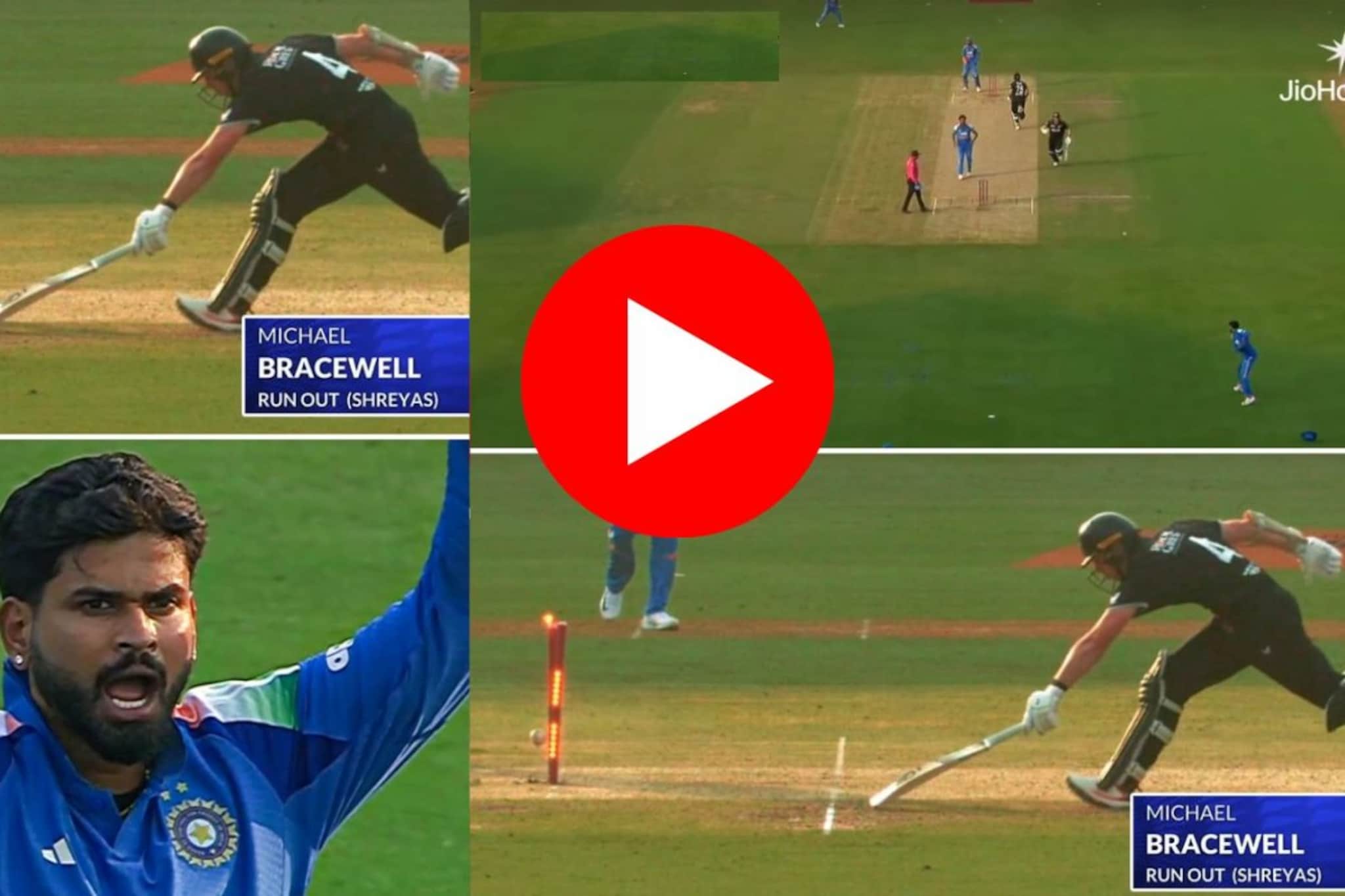 VIDEO : टीम इंडियाला फुकटात विकेट मिळाली, श्रेयसच्या चमत्कारीक थ्रोने कॅप्टनचा क