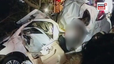 अक्कलकोटला निघालेल्या पनवेलच्या भाविकांवर काळाचा घाला! कारचा चक्काचूर, ५ जण ठार