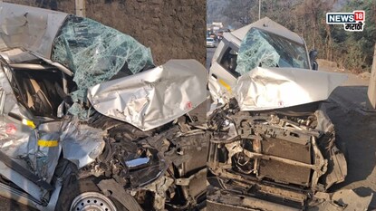 ठाणे हादरलं! घोडबंदर रोडवर विचित्र अपघात; ५ ते ६ कारची धडक, वाहनांचा चक्काचूर ठाणे हादरलं! घोडबंदर रोडवर विचित्र अपघात; ५ ते ६ कारची धडक, वाहनांचा चक्काचूर