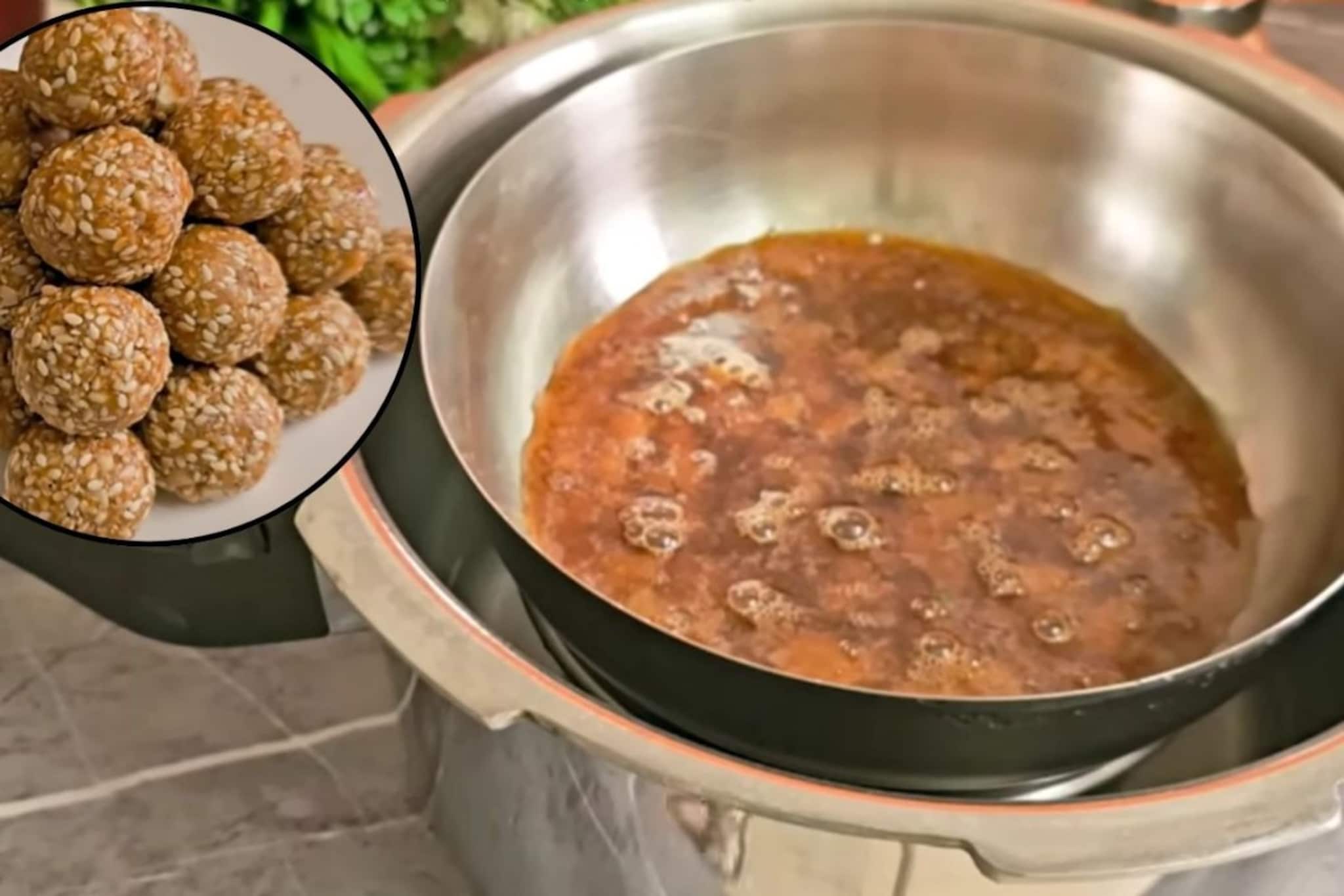 Tilgul Ladoo :  कुकरच्या एका शिट्टीत बनवा मऊसूत तिळगूळ लाडू आणि तिळाची वडी