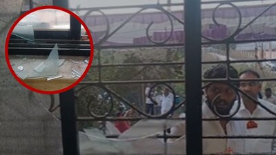 Stone Pelting at Shinde Faction Candidate's House in Dhule Before Voting