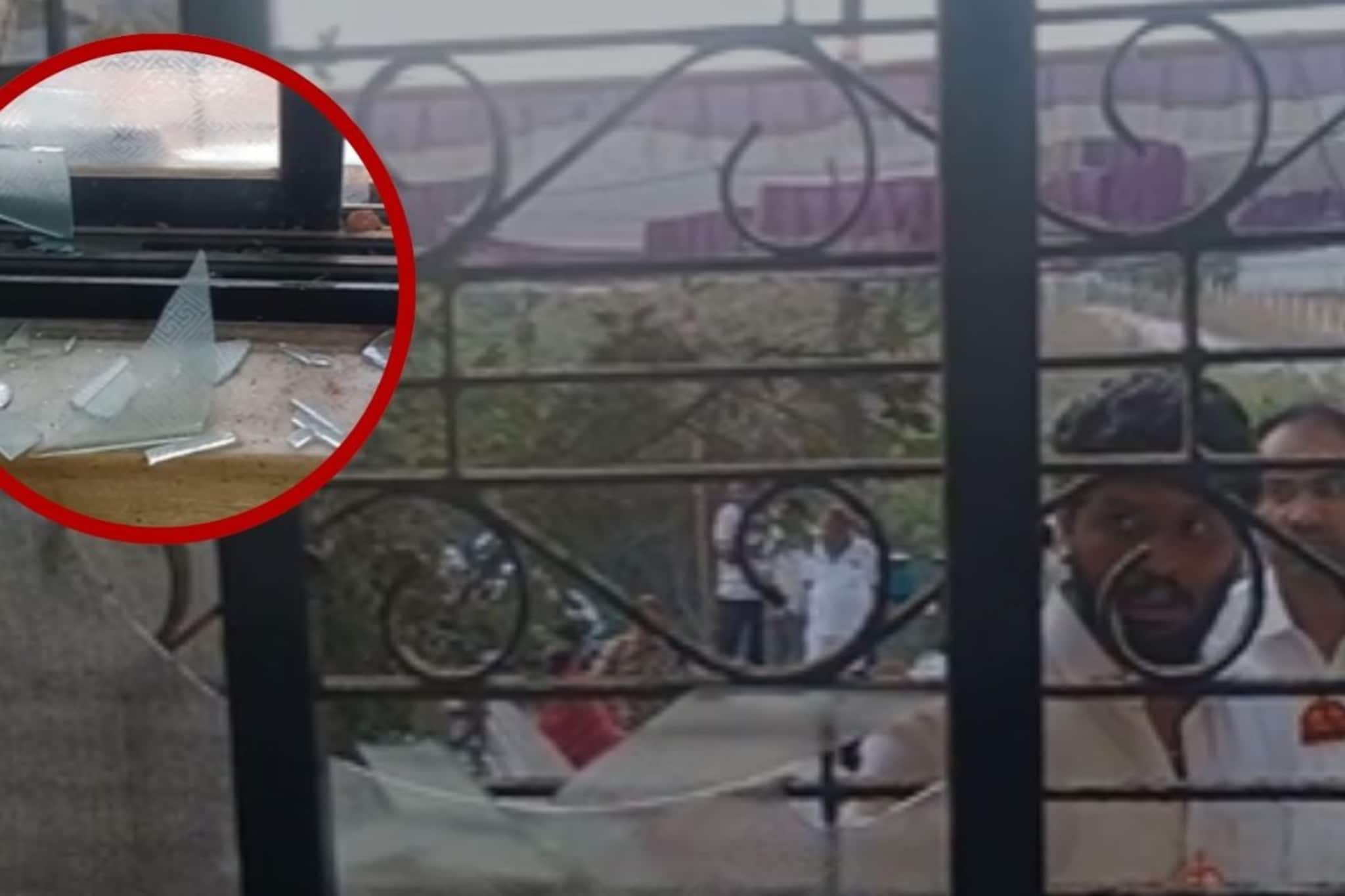 खिडक्या फोडल्या, खुर्च्या तोडल्या; शिंदेंच्या उमेदवाराच्या घरावर दगडफेक
