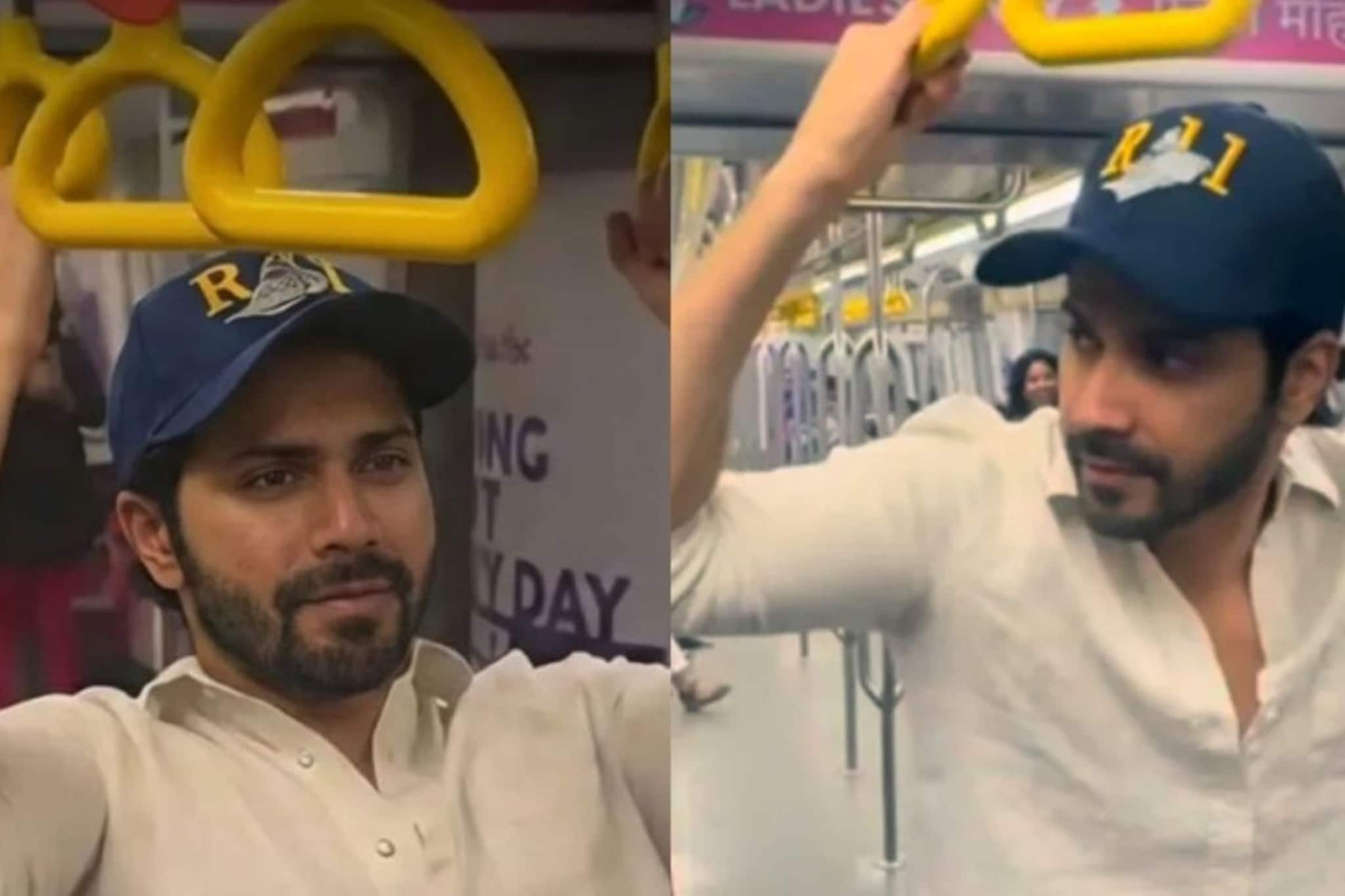 वरुण धवनचा मुंबई मेट्रोतून प्रवास, पण बसला दंड; का? Watch Video