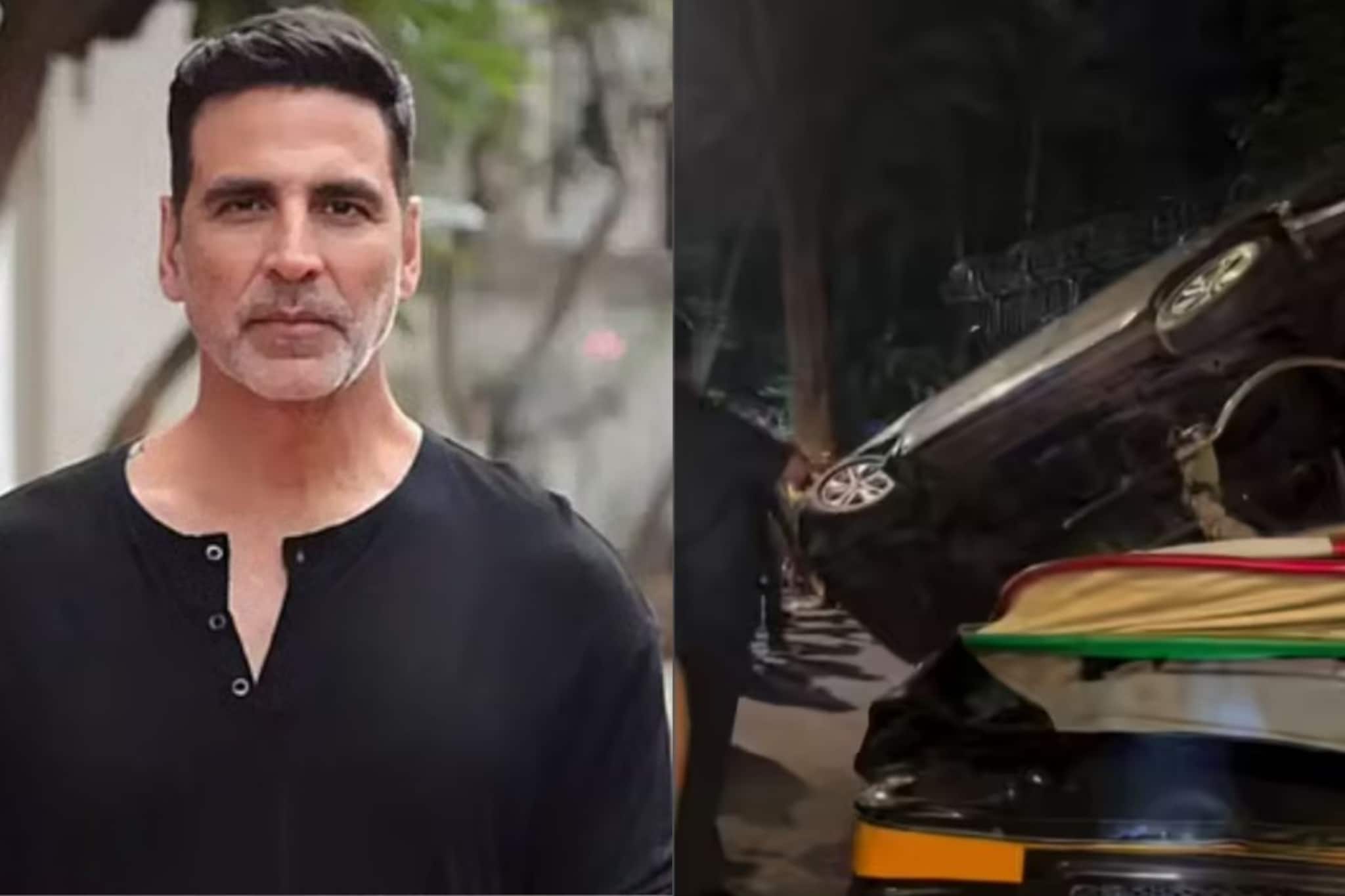 मोठी बातमी, अक्षयकुमारच्या ताफ्यातील इनोव्हाने रिक्षाला उडवलं, घटनास्थळाचा VIDEO