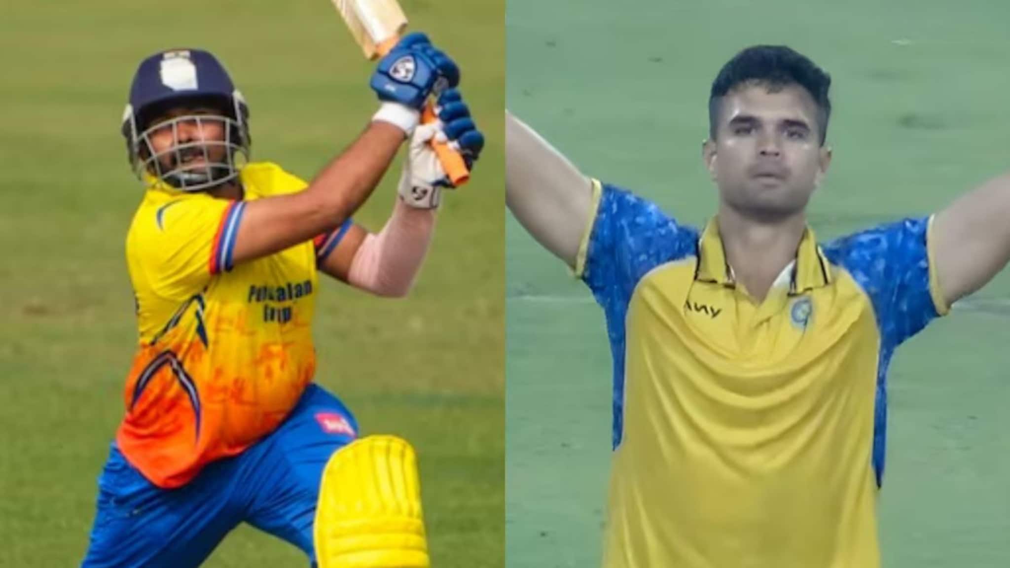 Arjun Tendulkar : अर्जुन तेंडुलकरच्या घातक बॉलिंगने बेस्ट फ्रेंडच घायाळ... सचिनचा मुलगा मैदानात मैत्री विसरला!